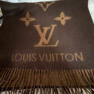 Louis Vuitton Monogram Cashmere Wrap Scarf.